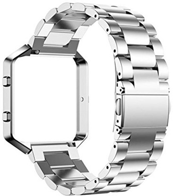 

Shopizone Stainless Steel Strap with Frame for Fitbit Blaze Silver color 22 mm Stainless Steel Watch Strap(Silver)