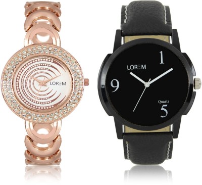 LegendDeal New LR06-202 Exclsive Diamond Studed Rose Gold Best Stylish Combo Watch  - For Men & Women   Watches  (LEGENDDEAL)