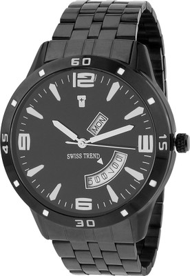 Swiss Trend All Bleak Sturdy Day & Date Analog Watch  - For Men
