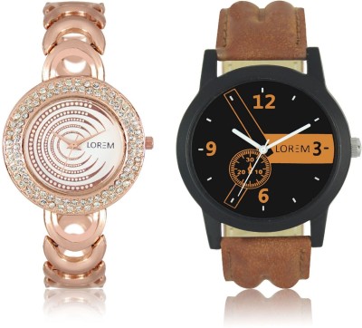 LegendDeal New LR01-202 Exclsive Diamond Studed Rose Gold Best Stylish Combo Watch  - For Men & Women   Watches  (LEGENDDEAL)
