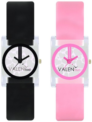 Ethnic and Style Latest Black And Pink Strap Combo Watch For Women Office Wear Women Watch Analog Watch  - For Women   Watches  (Ethnic and Style)