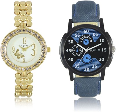 LegendDeal New LR02-203 Exclsive Diamond Studed Gold Best Stylish Combo Watch  - For Men & Women   Watches  (LEGENDDEAL)