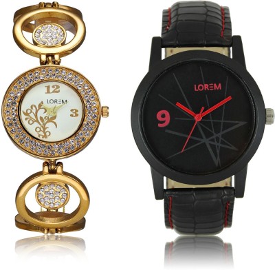 LegendDeal New LR08-204 Exclsive Diamond Studed Gold Best Stylish Combo Watch  - For Men & Women   Watches  (LEGENDDEAL)