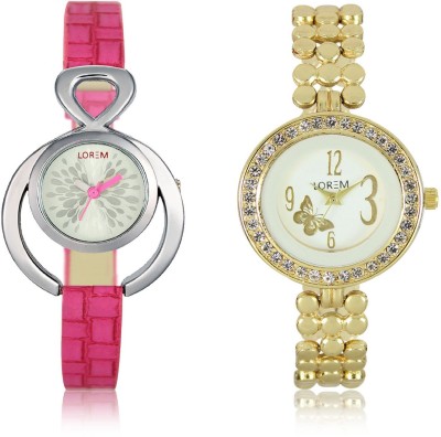 LegendDeal New LR203-205 Exclsive Diamond Studed Gold Best Stylish Combo Watch  - For Girls   Watches  (LEGENDDEAL)