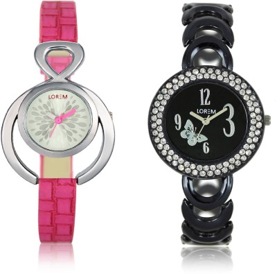 LegendDeal New LR201-205 Exclsive Diamond Studed Black Best Stylish Combo Watch  - For Girls   Watches  (LEGENDDEAL)