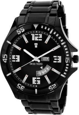 Swiss Trend ST2281 All Black Tough Day & Date Analog Watch  - For Men   Watches  (Swiss Trend)