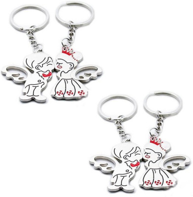 

MGP Fashion Love Heart Couple Metal Gift Key Chain Combo No.113 Key Chain(Multicolor)