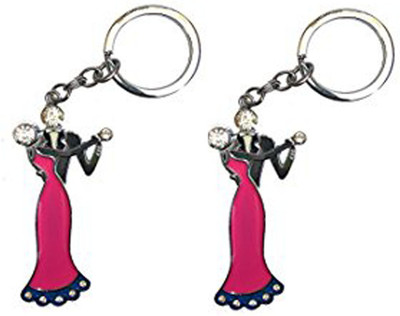 

MGP Fashion Love Heart Couple Metal Gift Key Chain Combo No.93 Key Chain(Multicolor)