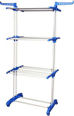 

AUFERS AUFERS Steel Floor Cloth Dryer Stand(Blue)