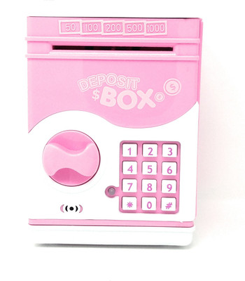 

ARROWMATTIX Pink Atm Deposit Bank Coin Bank(Multicolor)