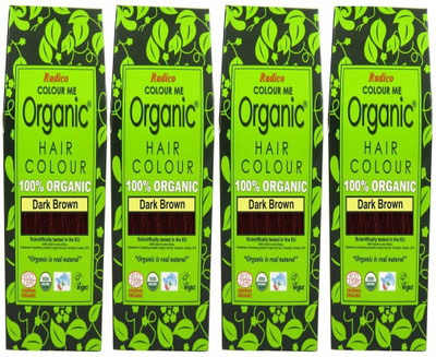 

radico Certified Organic Dark Brown (4 in 1 Pack) Hair Color(100 g)