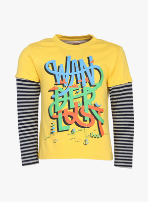 40% OFF on NautiNati Boys Solid Cotton T Shirt(Yellow, Pack of 1) 40% OFF on NautiNati Boys Solid Cotton T Shirt(Yellow, Pack of 1)