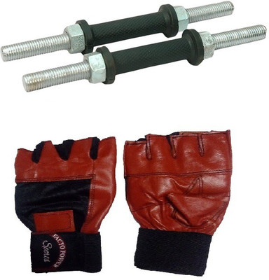 

Facto Power NICKLE DUMBELL RODS AND LEATHER MATERIAL, RED COLOR GYM GLOVES Gym & Fitness Kit