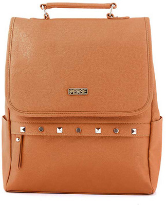 

PERSE 12 inch Laptop Backpack(Brown)