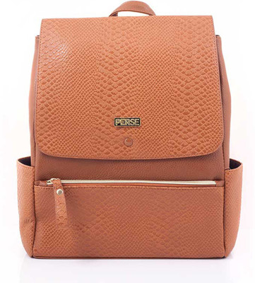 

PERSE 12 inch Laptop Backpack(Brown)