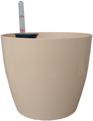 

Minerva Naturals Self watering planter 9'' CARAMEL COLOR (PACK OF 1 Plant Container Set(Plastic)