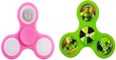

Krypton PACK OF 2 I LOVE YOU COOL LOOK MULTI FUNCTIONS AND SUPERHERO HULK FIDGET HAND SPINNER .(Multicolor)