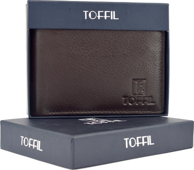 

TOFFIL Men Brown Genuine Leather Wallet(9 Card Slots)