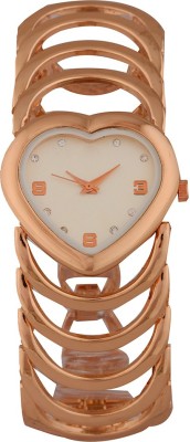 Merchanteshop Heart Dial Rose Gold Plated Diamond Studded Analog Watch  - For Women   Watches  (Merchanteshop)