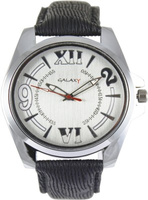 Galaxy GY046WHTBLK Watch  - For Men   Watches  (Galaxy)
