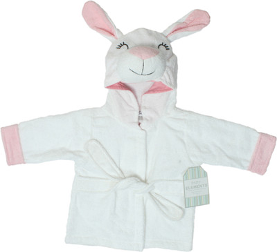 

Baby Elements White  Size Bath Robe(Hooded Bathrobe, For: Baby Girls, White