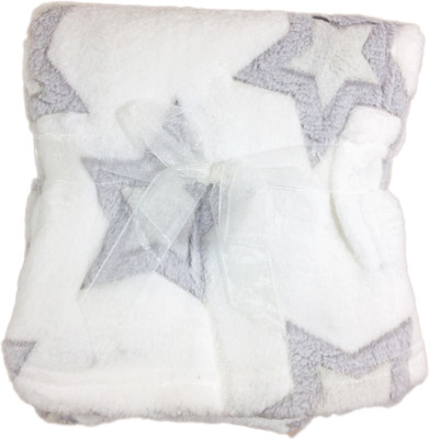

Babysid Collections Self Design  Blanket(Polyester, White, Grey, Grey;white