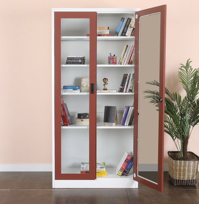 

Woodness Cameron Metal Close Book Shelf(Finish Color - Dual tone Maroon White)