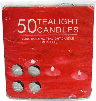 

Pearl Tea Light Candle Wax (White,Approx-4 Hours Burn Time) Candle(White, Pack of 50)