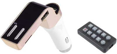 

Technomart v3.0 Car Bluetooth Device with FM Transmitter, Transmitter, Car Charger, Remote Control, Audio Receiver(Rose Gold)
