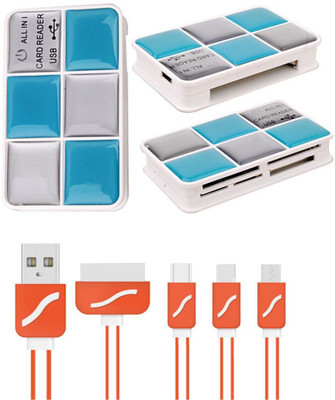 

FineArts Premium Quality All in One Plug Card Reader(Multicolor)