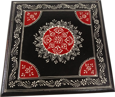 

The Ethnic Story Wooden Pooja Chowki(Black)