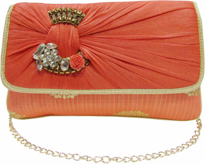 

Deepsum Party Orange Clutch