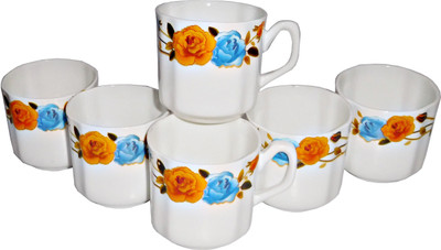 Reddish Bone China(White, Pack of 6)