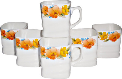 

Reddish Bone China(White, Pack of 6)