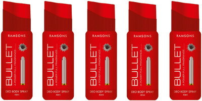 

Ramsons Deo Bullet Combo Deodorant Spray - For Men & Women(200 ml, Pack of 5)