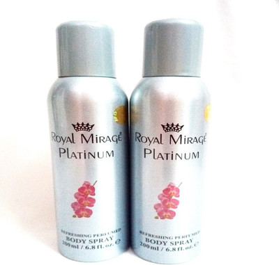 

Royal Mirage Platinum Body Spray - For Men(400 ml, Pack of 2)