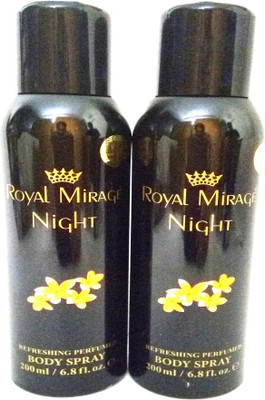 

Royal Mirage Night Body Spray - For Men(400 ml, Pack of 2)