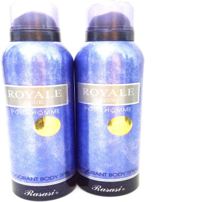 

Rasasi Royale Blue Body Spray - For Men(400 ml, Pack of 2)