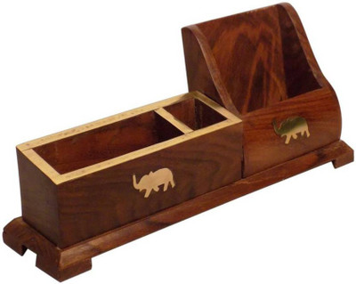 

Ruby perl 1 Compartments Wooden Wood Latter Rack, Holder & Mobile Holder(Brown)