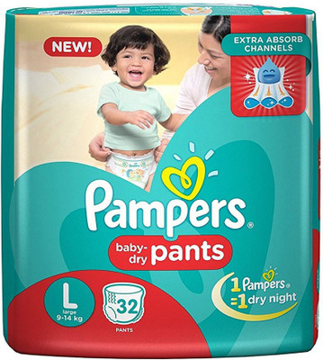 

Pampers Pampers Pants Style Baby Diapers Large Size - 32 Pieces - L(32 Pieces)