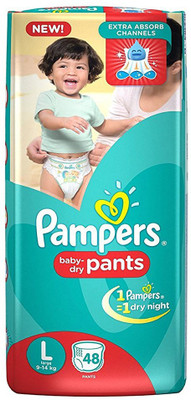 

Pampers Pampers Pants Style Baby Diapers Large Size - 48 Pieces - L(48 Pieces)