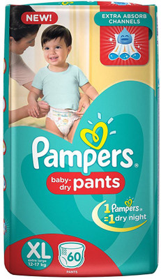 

Pampers Pampers Pants Style Baby Diapers Extra Large Size - 60 Pieces - XL(60 Pieces)