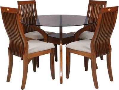 Parin Glass 4 Seater Dining Set