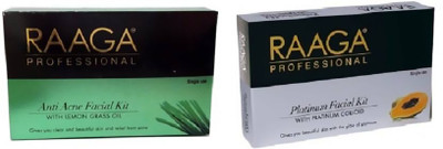 

Raaga Professional Anti Acne and Platinum Facial Kits Combo 100 g(Set of 2)
