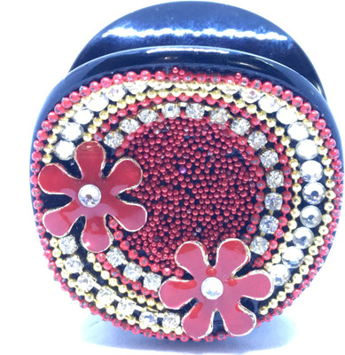 

M K Designs Flower Studded Hair Clutcher Hair Clip, Hair Claw, Hair Pin(Blue)