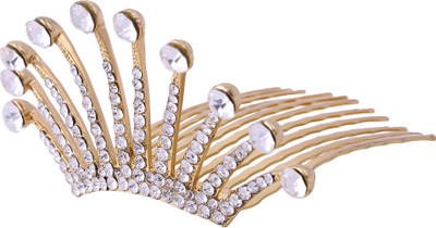 

Sanjog Party Crown Comb Tiara For Kids Girls Hair Clip(Gold)