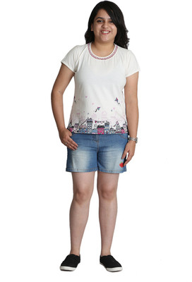 Paul & Doll Girls Casual Cotton Blend Knit Top(White, Pack of 1)