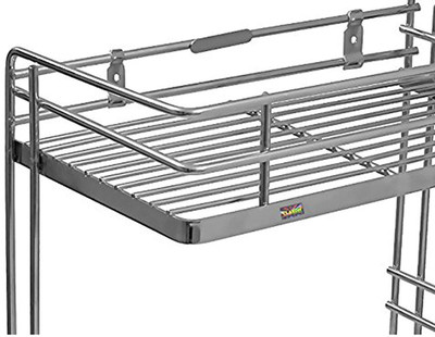 

Klaxon Double Shelf Front Spice Rack Stainless Steel Kitchen Rack(Silver)