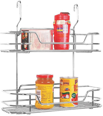 

Klaxon Hanging Special Rack with 2 shelves Stainless Steel Kitchen Rack(Silver)