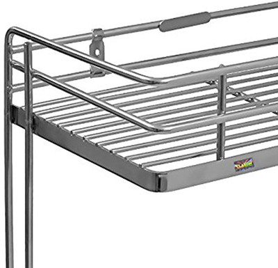 

Klaxon Triple Shelf Front Spice Rack Stainless Steel Kitchen Rack(Silver)